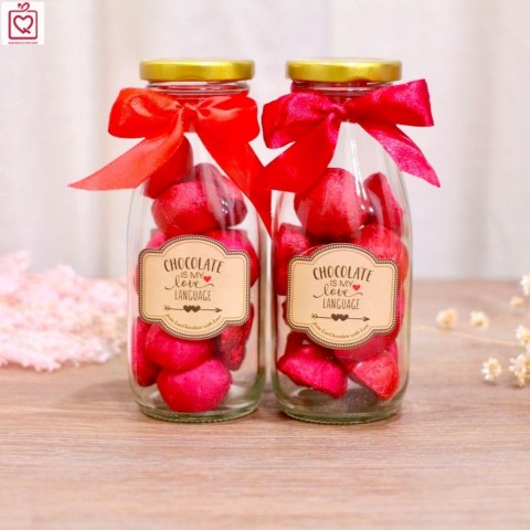 Socola Valentine Merry Chocolate - Lọ 15 viên Đỏ