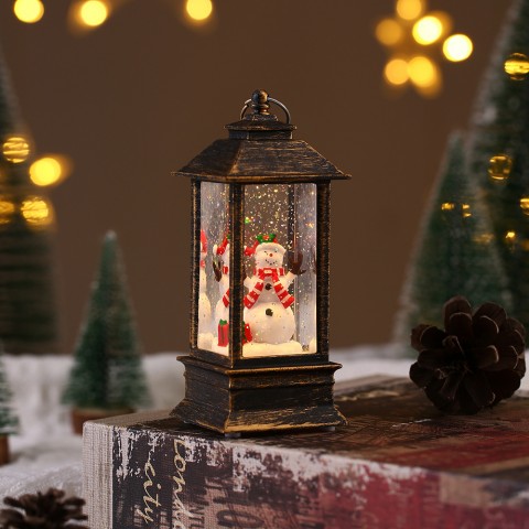 Đèn măng xông Giáng sinh cổ điển 13cm