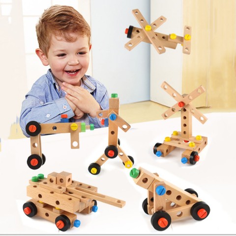 Đồ chơi gỗ lắp ghép mô hình ghế cho bé