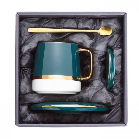 Bộ tách trà cà phê gốm sứ Kalandi cao cấp - Hộp quà tặng sang trọng