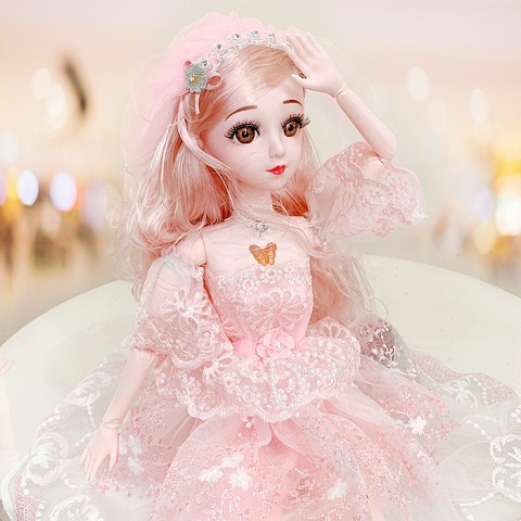 Búp bê công chúa 3D có khớp linh hoạt kèm 2 búp bê loại nhỏ và nhiều phụ  kiện  váy trang sức gương để tạo kiểu  Kennen shop  Đồ