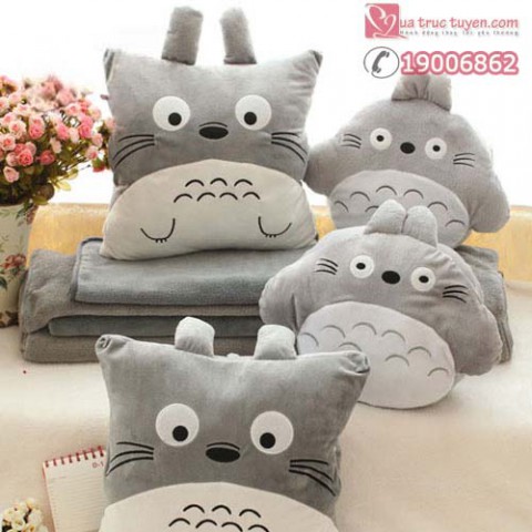 Bộ chăn gối 3 trong 1 hình Totoro