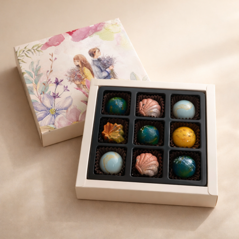 Socola Valentine Tình yêu màu nắng Hộp 9 viên - SO09