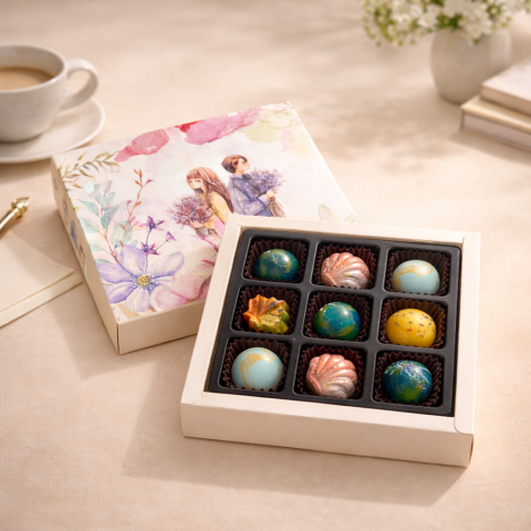 Socola Valentine Tình yêu màu nắng Hộp 9 viên - SO09