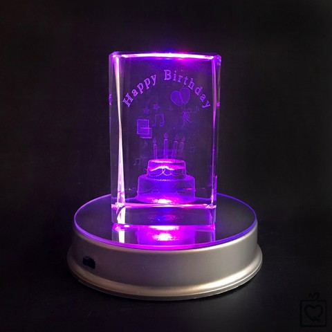 Đèn Pha lê 3D Happy Birthday