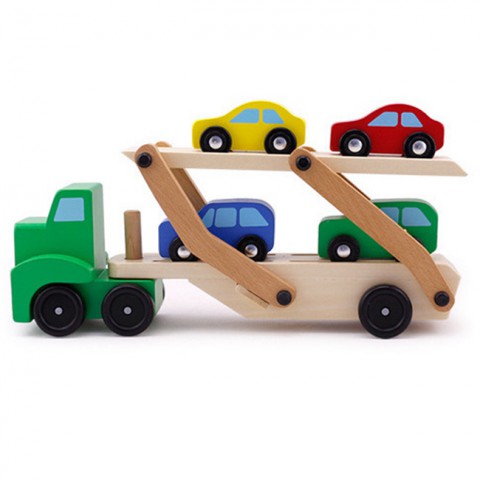 Đồ chơi gỗ xe ô tô tải hai tầng