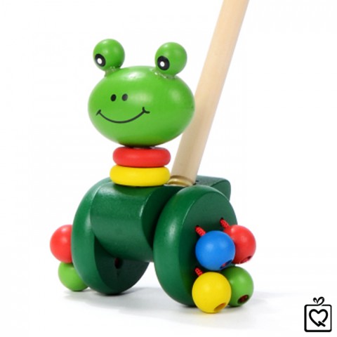 Đồ chơi gỗ cho bé rong chơi cùng ếch con-thanh đẩy ếch