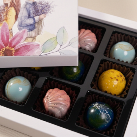 Socola Valentine Tình yêu màu nắng Hộp 9 viên - SO09