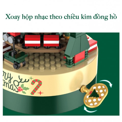 Hộp nhạc cây thông Noel Lego lắp ráp