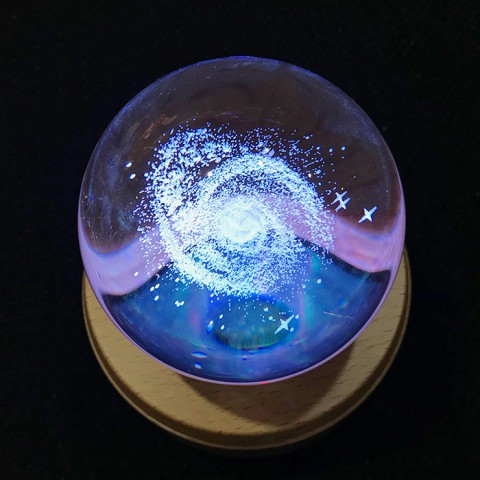 Hộp nhạc quả cầu pha lê 3D-Dải Ngân Hà