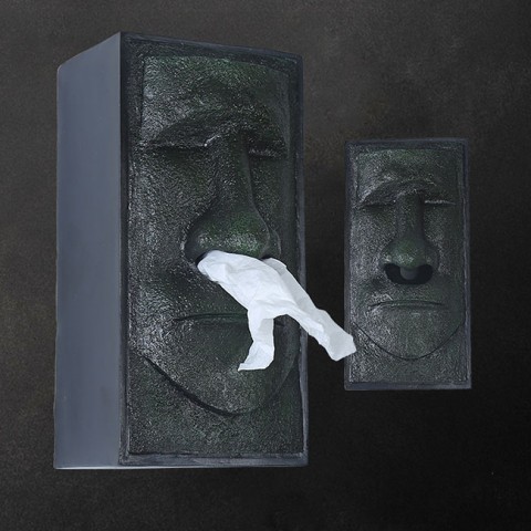 Hộp đựng giấy nghệ thuật tượng đá Moai
