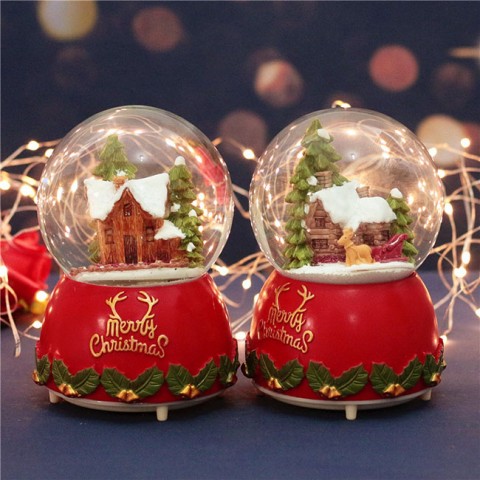 Hộp nhạc quả cầu tuyết Giáng Sinh - Ngôi Nhà Tuyết