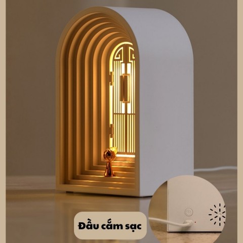Loa bluetooth kiêm đèn ngủ led hình cánh cửa cổ điển