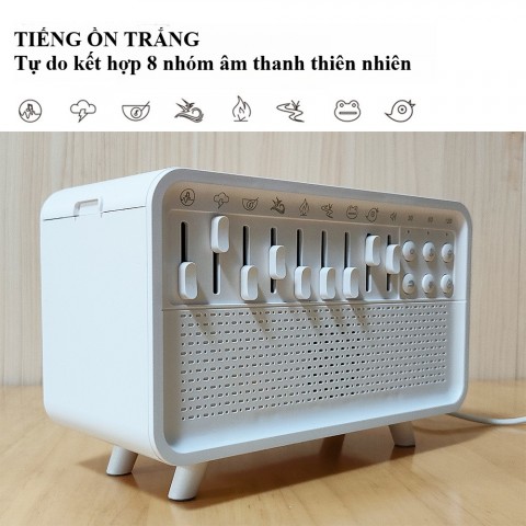 Đèn ngủ khuếch tán tinh dầu tạo độ ẩm kèm âm thanh giúp ngủ ngon dung tích 200ml