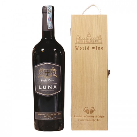Rượu vang Ý Feudo Croce Luna - Kèm hộp rượu gỗ đơn