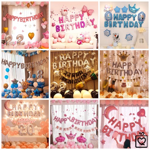 Bong bóng 4D chữ Happy Birthday style Hàn Quốc bóng đầy sắc màu trang trí  sinh nhật  PartyStorevn