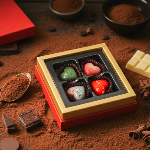 Socola Quà tặng Trái tim yêu thương 4 viên SO04