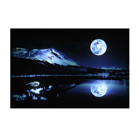 Tranh vải canvas đèn led - Ánh trăng phản chiếu