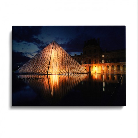 Tranh vải canvas đèn led - Viện bảo tàng Louvre