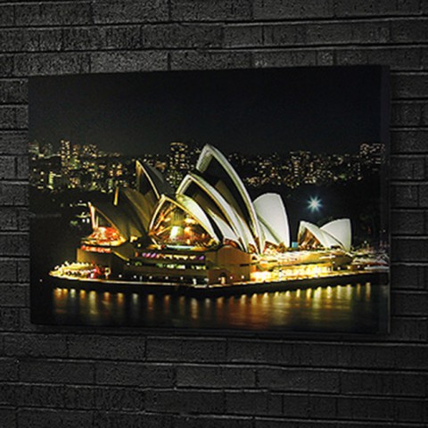 Tranh vải canvas đèn led - Nhà hát Opera Sydney	