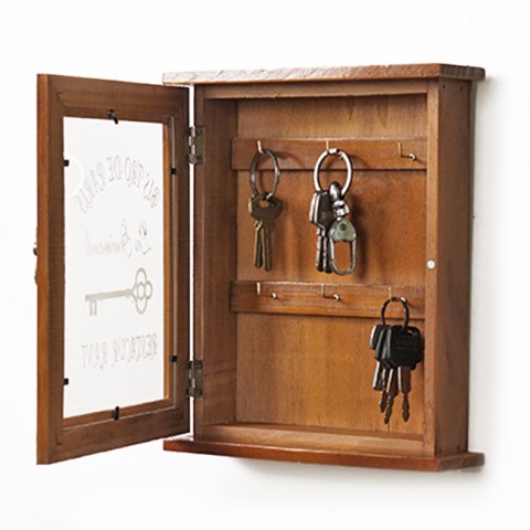 Tủ gỗ treo chìa khóa vintage