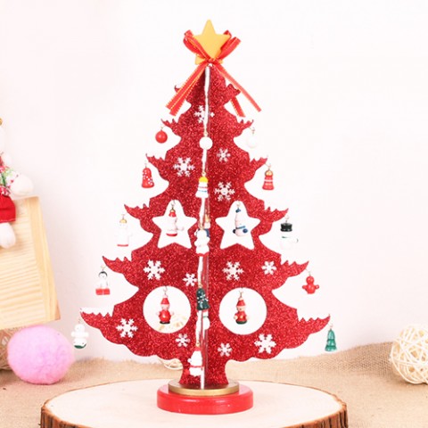 Cây thông Noel bằng gỗ ánh kim