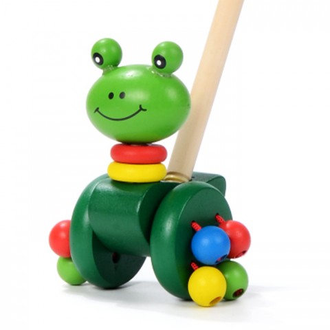 Đồ chơi gỗ cho bé rong chơi cùng ếch con-thanh đẩy ếch