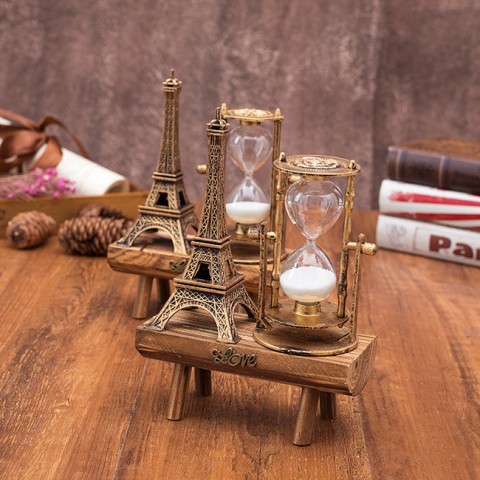 Đồng hồ cát tháp Eiffel để bàn