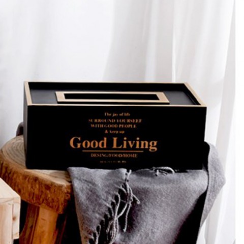 Hộp gỗ đựng giấy Good Living