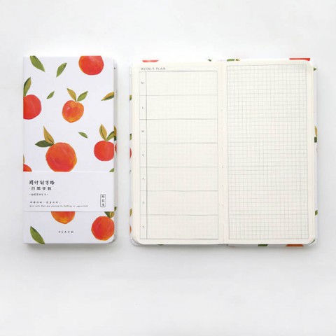 Sổ tay bìa cứng hoạ tiết hoa quả kiểu Nhật Bản - 100 trang