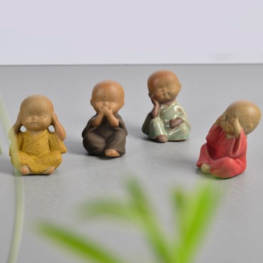 Bộ tượng tứ không gốm sứ mini