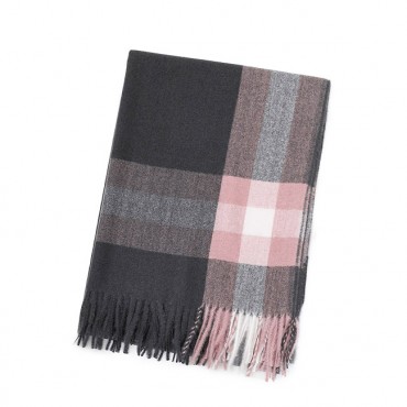 Khăn quàng cổ len Cashmere kẻ sọc phối màu 200*75cm