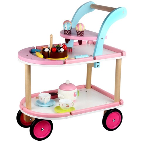 Bộ đồ chơi xe đẩy bánh và kem cho bé bằng gỗ cao cấp