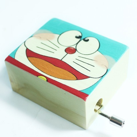 Hộp nhạc gỗ quay tay Hoạt Hình - Doraemon