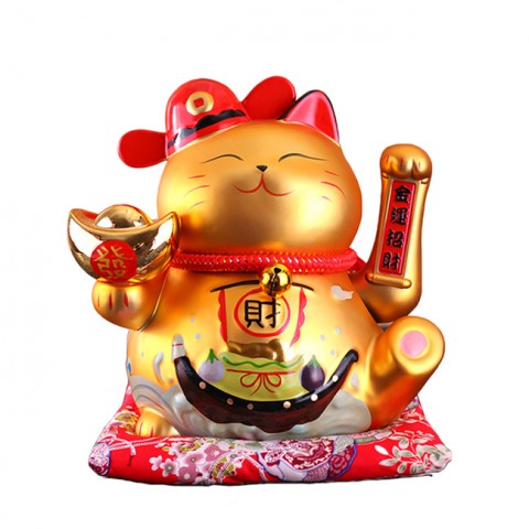 Mèo thần tài vẫy tay vàng - Tài Lộc Vô Biên 9001 - 24cm