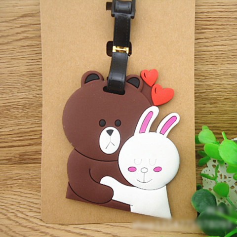 Thẻ đeo hành lý Gấu Brown và Thỏ Cony