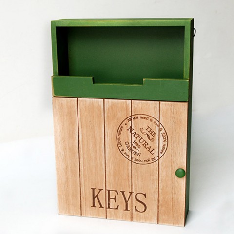 Tủ gỗ treo chìa khóa 2 tầng Retro	
