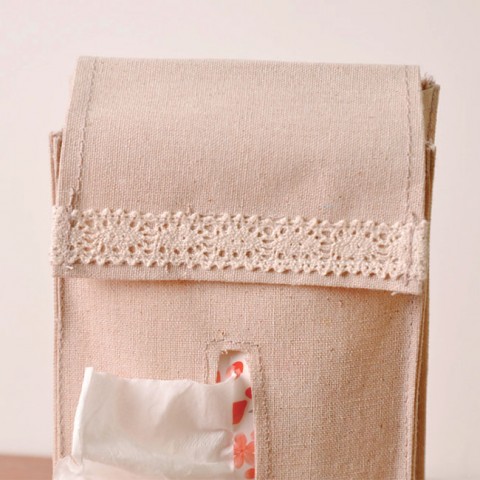 Túi đựng khăn giấy bằng vải có dây treo