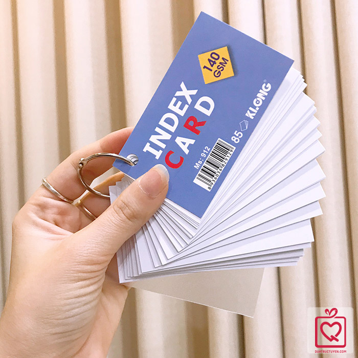 Tập thẻ Index Card A7- móc treo KLong -MS912