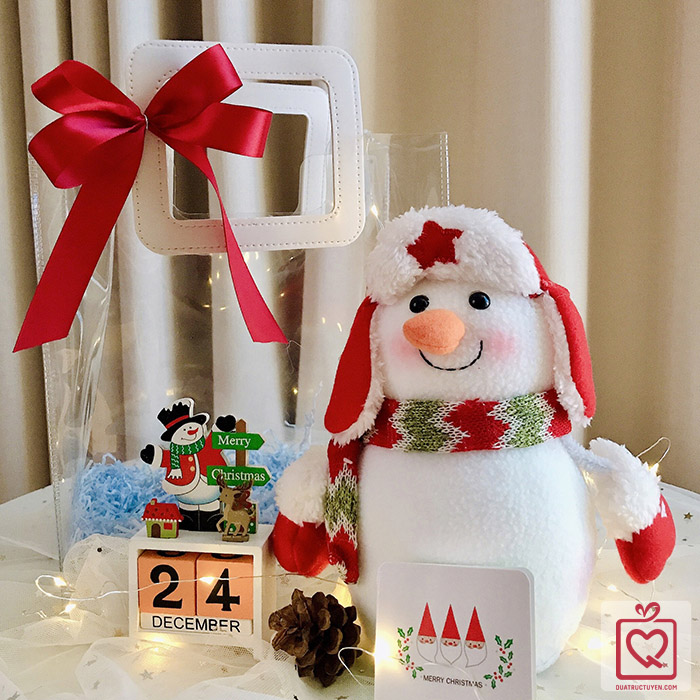 Quà Giáng Sinh LuvGift Snowman - Túi quà trong suốt