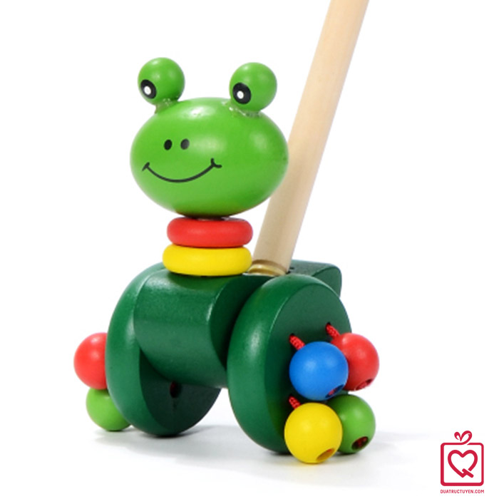 Đồ chơi gỗ thanh đẩy chú ếch con cho bé tập đi
