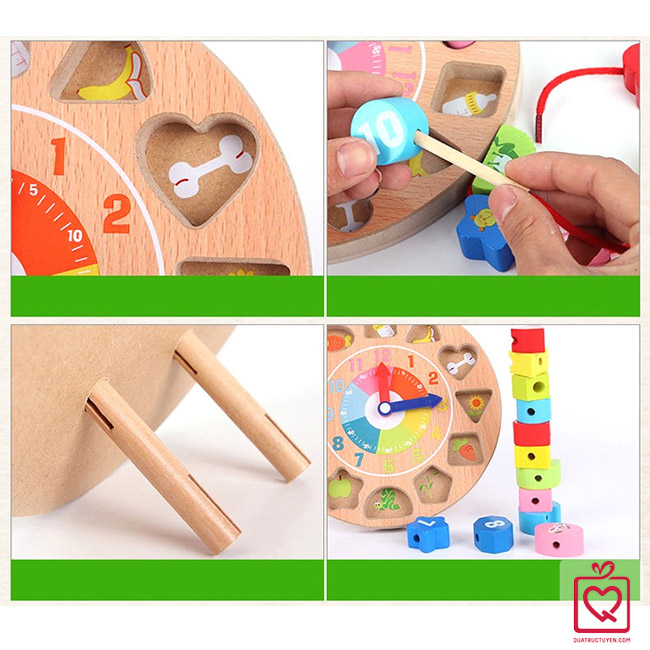 đồ chơi gỗ hình khối và học số