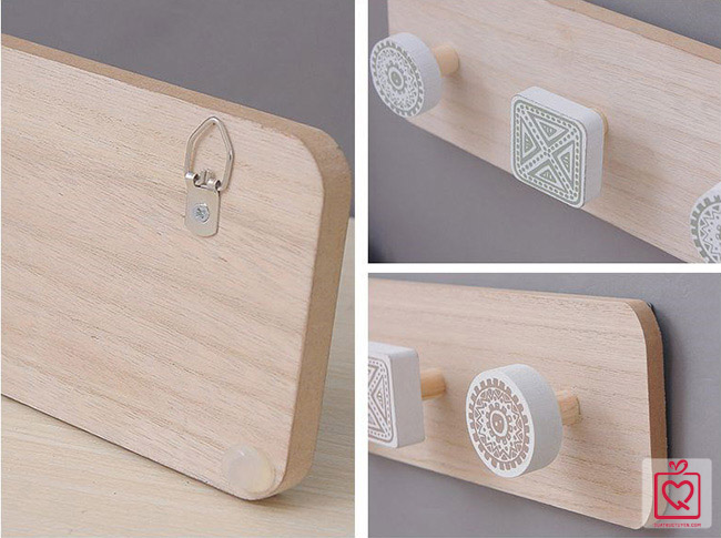 thanh treo đồ bằng gỗ phong cách minimalism