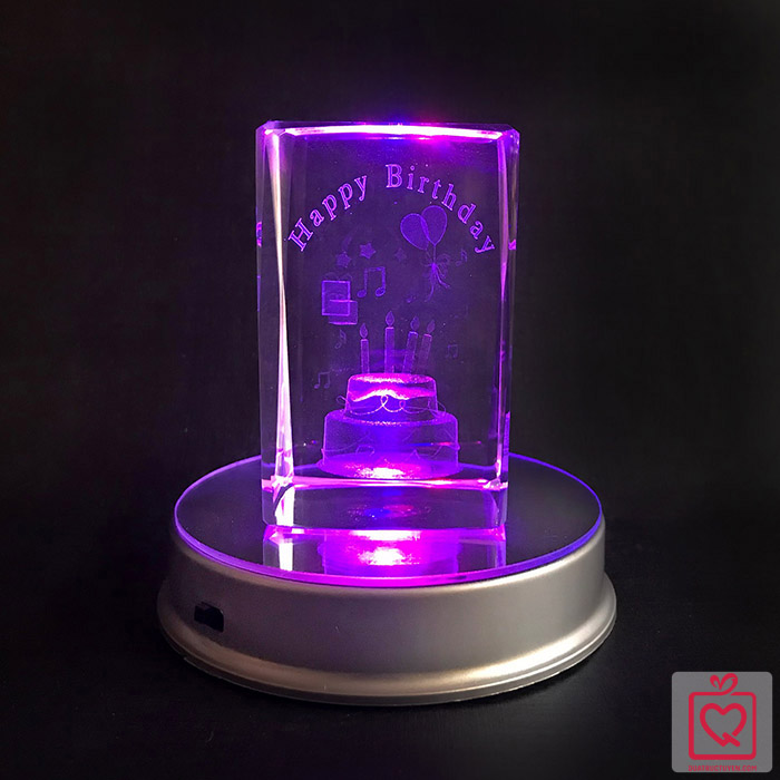 đèn pha lê 3D Happy Birthday