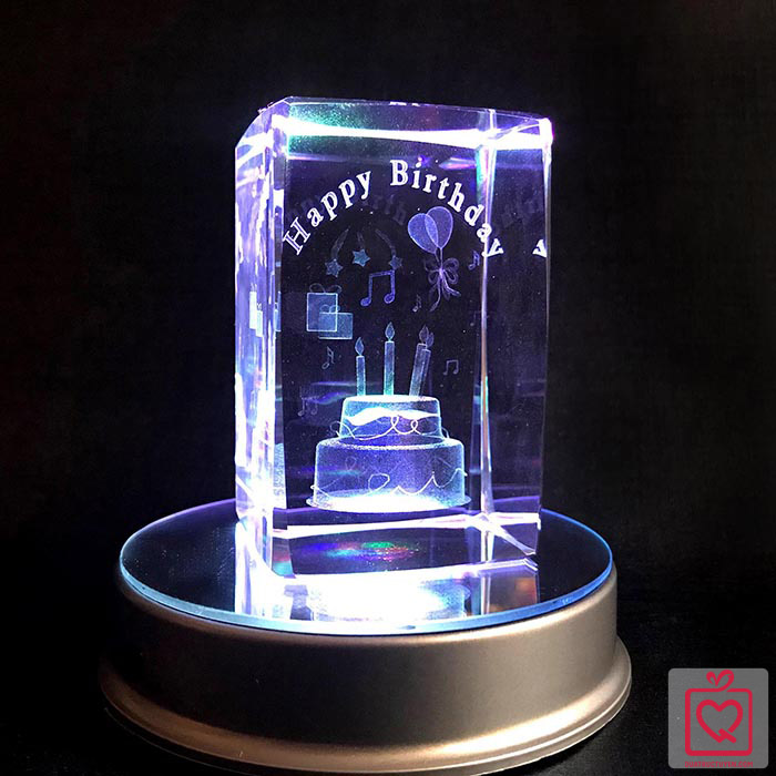 đèn pha lê 3D Happy Birthday