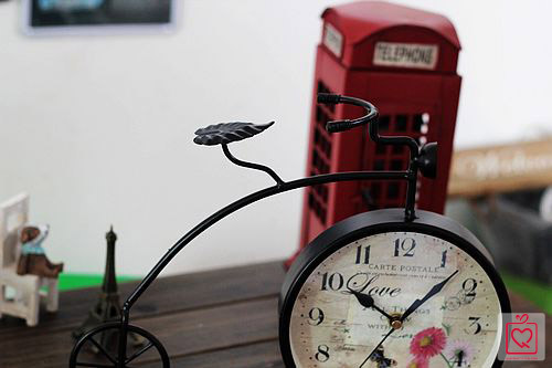đồng hồ để bàn xe đạp bánh cao cổ điển 1218